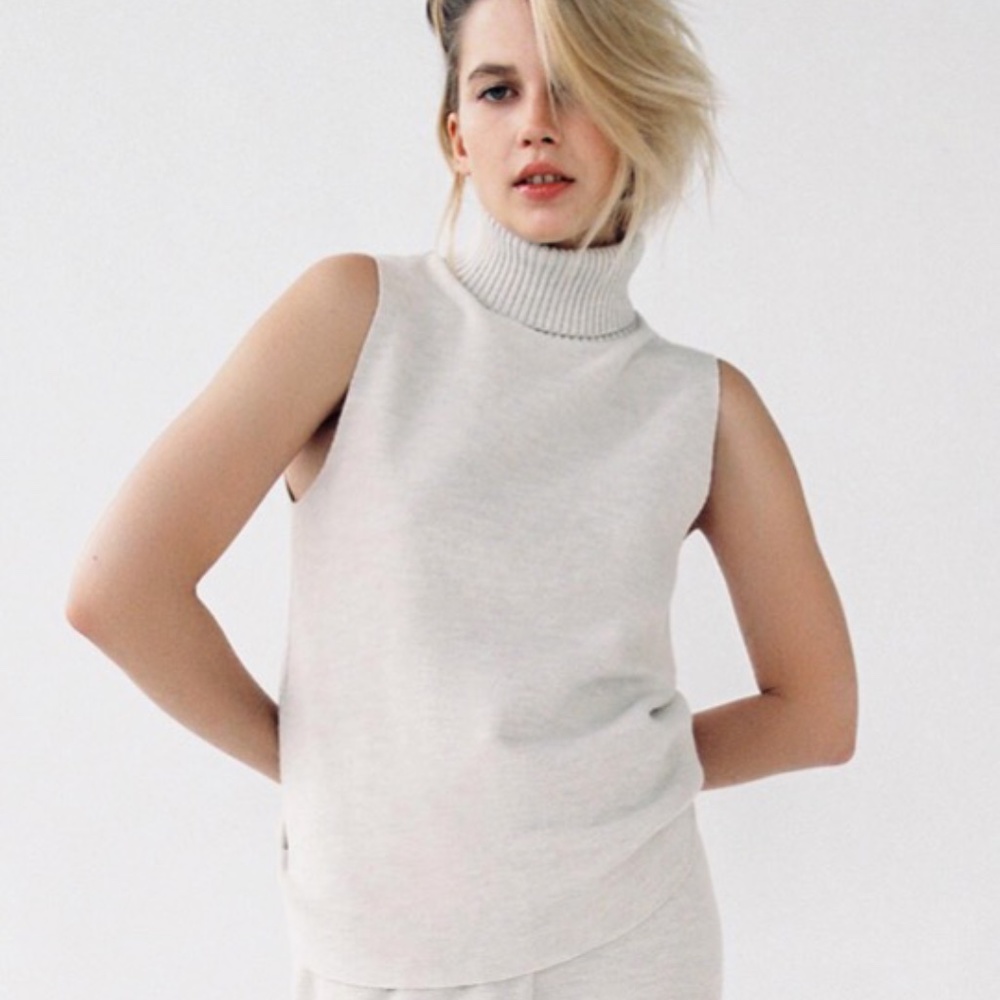 Zara Soft Touch sleeveless turtleneck